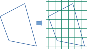 Covering a polygon with a uniform grid